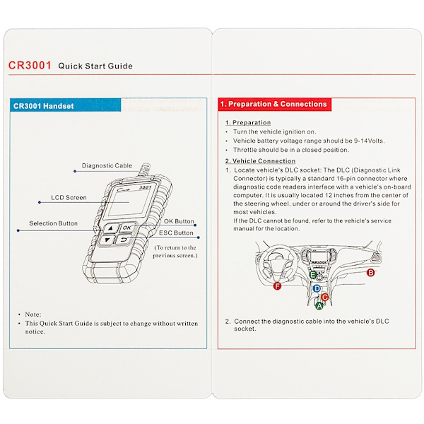 Launch x431creator/cr3001obdii fullfunktionskodläsare Car fault reader