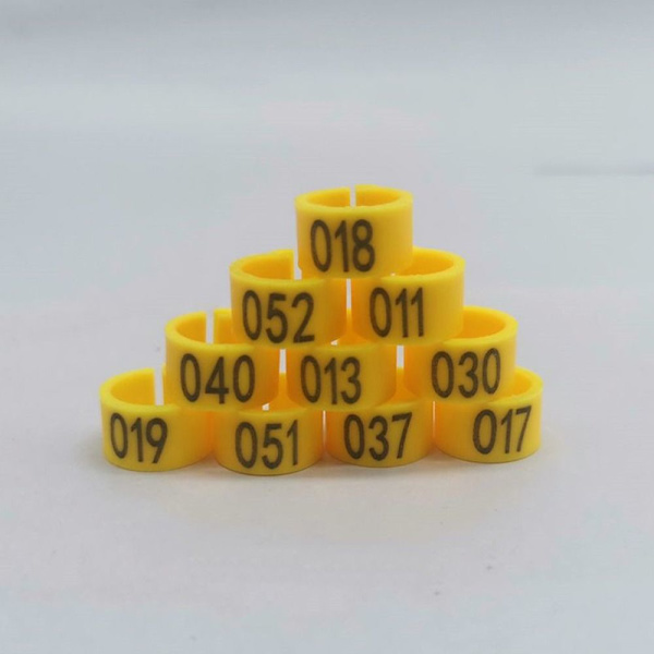 Duvor Ringar Duva Fågel Klämma Ringar GUL Yellow