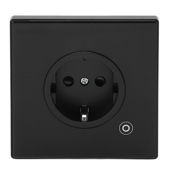 Smart Socket 16A 3000W Modern Design Multi Function Smart Timing Wall Outlet EU Plug 95?245V Svart WiFi-version