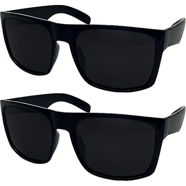 2-Pack Men's Large Wide Frame Xl Polarized Sunglasses - Big Head Fit