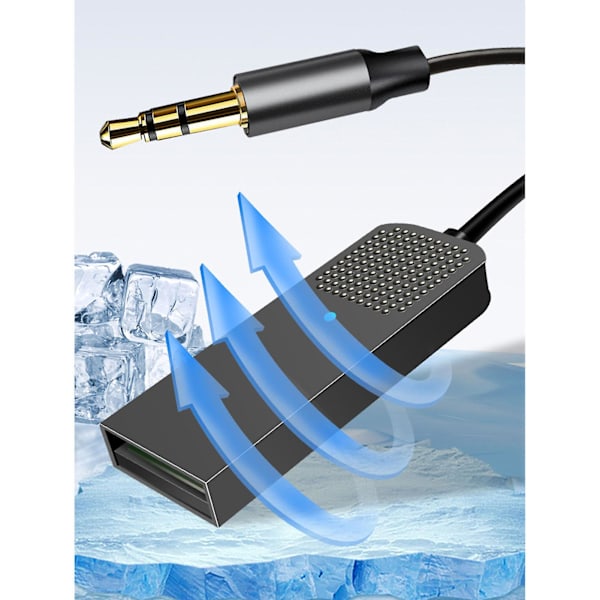 Aux til Bluetooth-kompatibel 5.2-adapter lydmodtager med indbygget mikrofon Aux-indgang til bil Sp