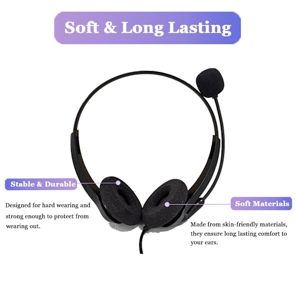Plantronics-kuulokkeiden korvapehmusteet, korvaavat vaahtomuovipehmusteet, suunniteltu Plantronics H251 H261 C225 3220 320 3210 (4-pakkaus)