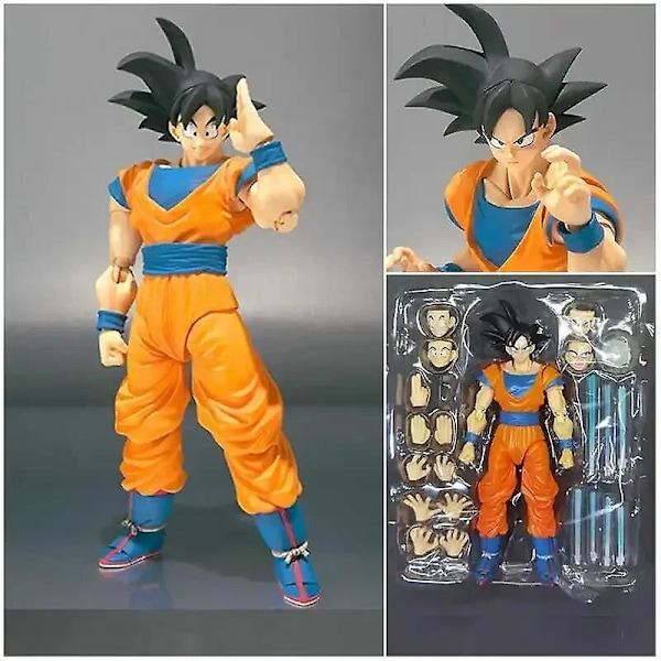 Dragon Ball Z SHFiguarts Son Goku Legendary Goku Anime Super Saiyan Awaken Battle Damage Actionfigur Samleobjekt Gavekort D