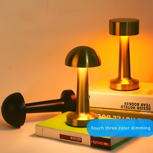 1 st metallbordslampa, USB-laddningsbar skrivbordsnattlampa GGM-W