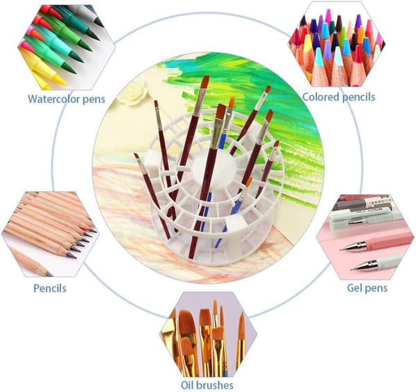 Kunstnerpenselholder, Avtakbar Plast Makeup-pensel