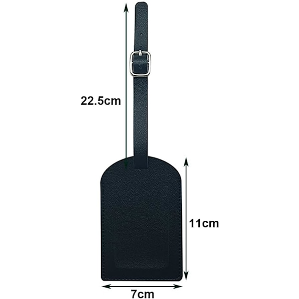 6 bagasjelapper, skinnlapper for kofferter, navnelapper for kofferter