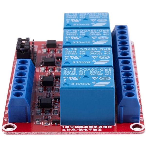 5V Hög/Låg Nivå med Trigger Isolator 4 Kanal Relä Modul