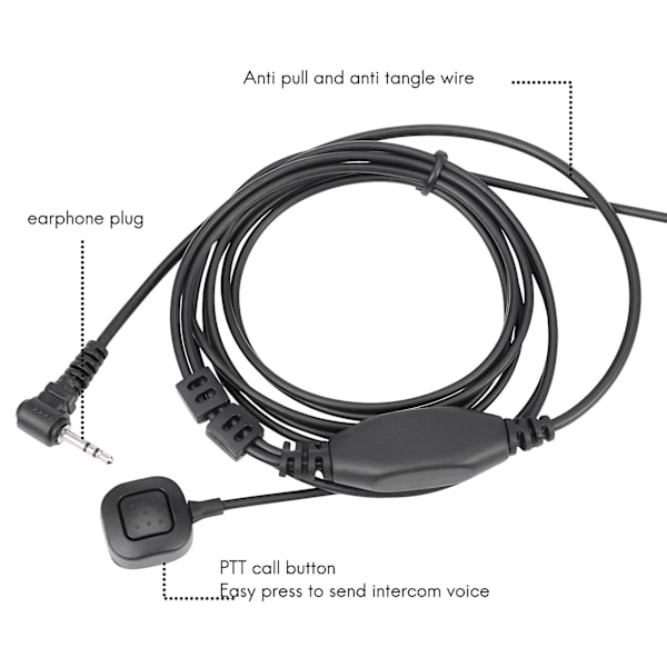 2,5 mm halsmikrofon headset mikrofon Ptt til walkie talkie radio Tlkr T5 T80 T60 T6 T8 Talk