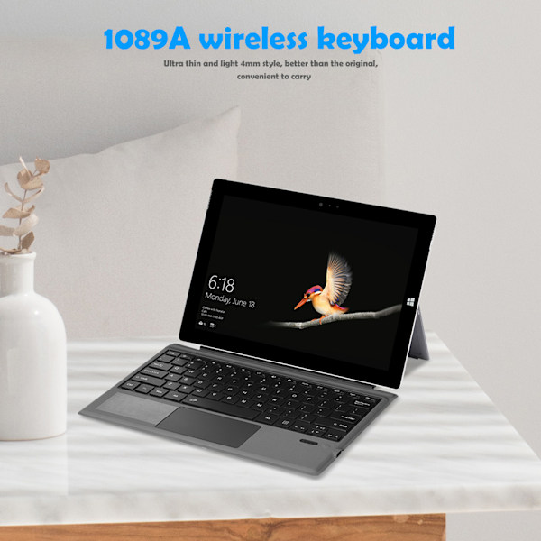 Mini Ultraohut Langaton 3.0 Näppäimistö Microsoft Surface Pro 3 4 5 6 7 Tabletille Langaton Pelinäppäimistö