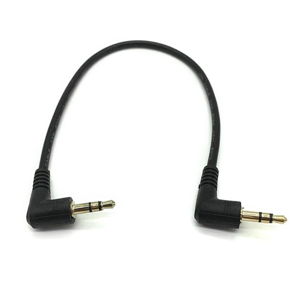 3,5 mm hann til hann stereo lydkabel 90 grader vinklet 3 poler Egnet for bilhodetelefoner Ekstra ledningstrådomformer MP3/MP4