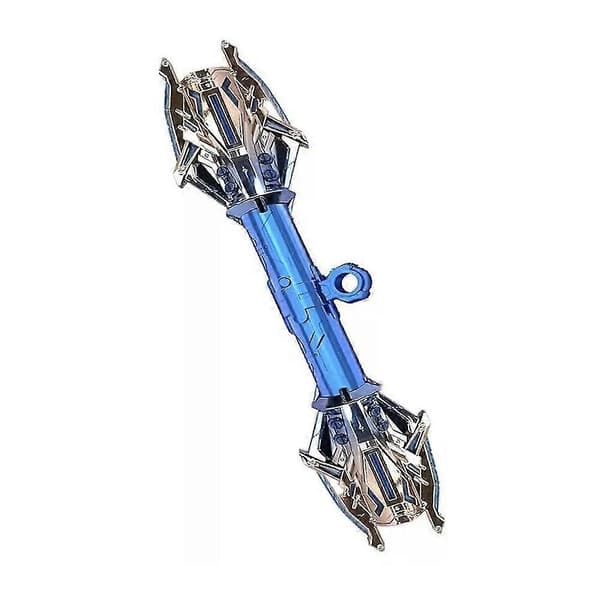 Lightsaber Fidget Spinner, Multifunktionell Dubbelhövdad Infällbar Lightsaber{h} Blue