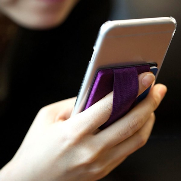 2 st Business Credit Pocket Phone Bakre Kortfodral LILA - hög kvalitet Purple