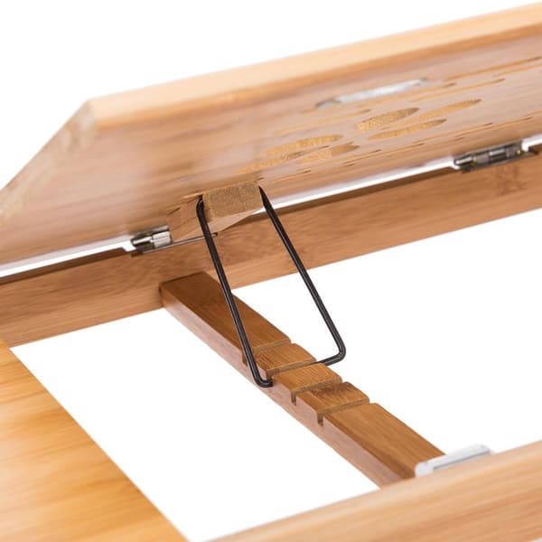 Sengebord, computerbord til seng, multifunktionelt foldbart bambus laptopbord (bt)