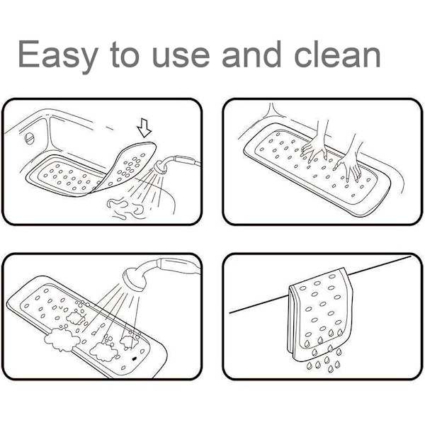 Badekar måtte til børn, anti-slip badekar indsats til badekarret