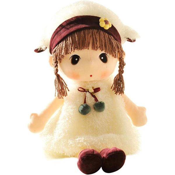 Plush-vauva tyttö nukke vaatteilla, 17.7 cm Sweetheart Rag Doll pehmeä ja mukava