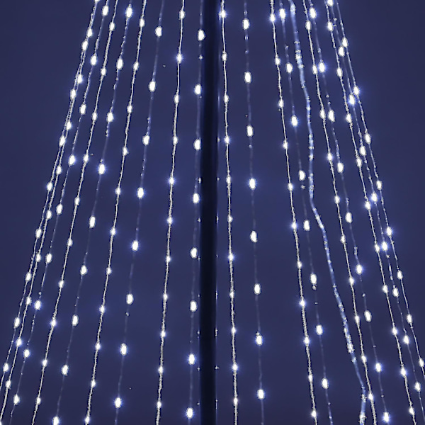 Julgran i kjegleform med LED-lys, stjerne, julepynt, innendørs og utendørs gran Multi Colour Multi Colour 5FT
