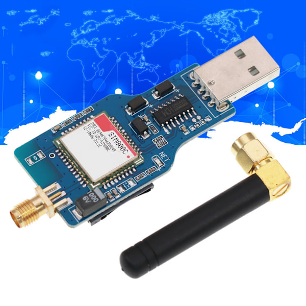 USB til GSM-modul, Quad-Band GSM/GPRS SIM800C SIM800-modul med trådløs Bluetooth-kompatibel 2,4 GHz-antenne