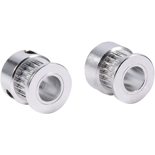 2 stk. Remskive Remskive GT2 20 Tænder Hul 8mm Bredde Knast Remskive Aluminiumlegering Hjul til Lefou 3D Printer Sunmostar