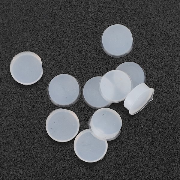 10 stk gummifløyte hullplugg erstatningssett musikkinstrument tilbehør 7x2.5mmTransparent CF99