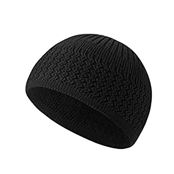 Muslimi-tyylinen neulottu pipo MUSTA BLACK