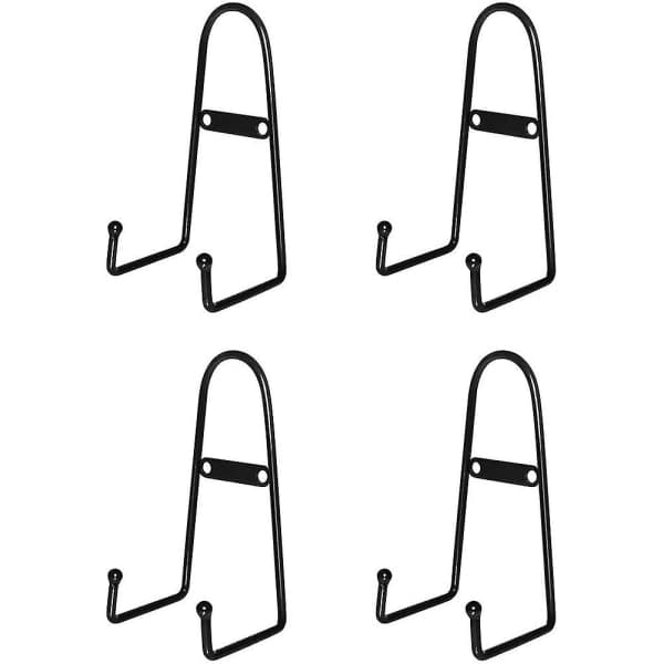 4-pack väggmonterade displayställ, medium väggstafflihållare tallrikshängare vertikalt tallriksställ H
