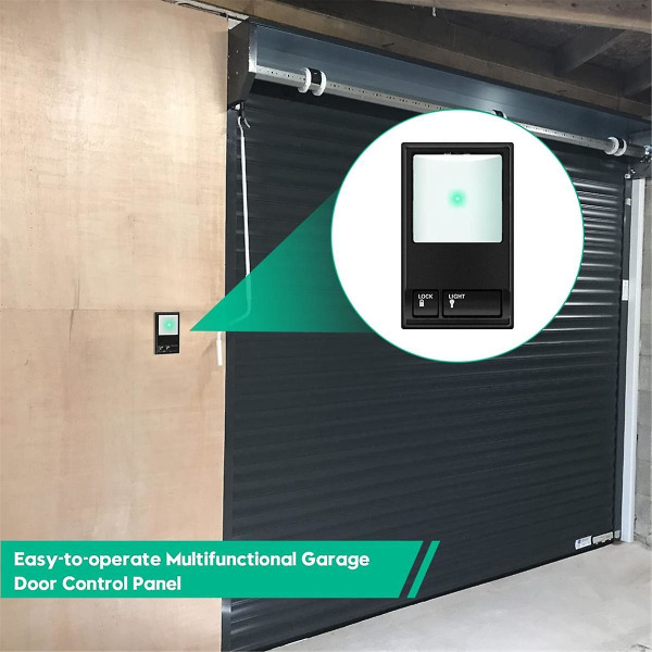Kontrollpanel för garageportsöppnare, multifunktionsväggknappsatsersättning för 78lm, trådbunden