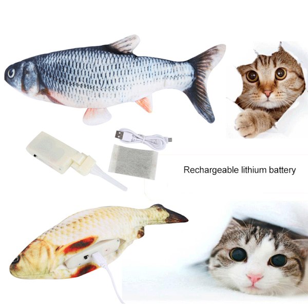 Fladdrande Fisk Rörlig Fisk Plyschleksak med Ljus och Ljud Realistisk Fladdrande Fisk Vagglande Fiskleksaker Rörelse Katt Leksak Pointless Red Carp