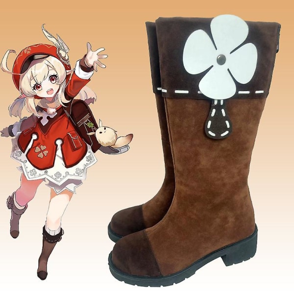 Genshin Impact Klee Anime Karakter Sko Cosplay Sko Støvler Fest Kostume Tilbehør 42