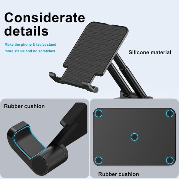Tablettstativ, Justerbart Tablettstativ, Universal Justerbar Stativ for Skrivebord Kompatibelt med iPad Pro 9.7, 10.2, 10.5, 12.9, iPad Air, iPad Mini