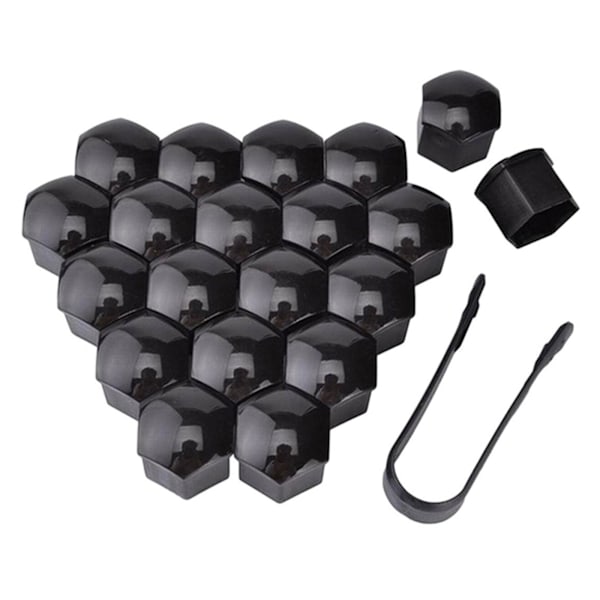 20 stk. 17 mm hjulmutter bolt hode deksel beskyttelse [FW][qb] Black