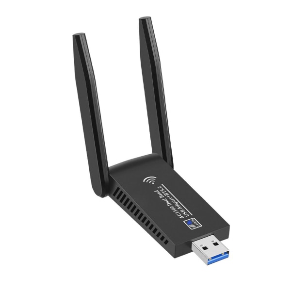 Trådlös USB 1300 Mbps WiFi-adapter Dubbelband 2.4G 5Ghz USB 3.0 W