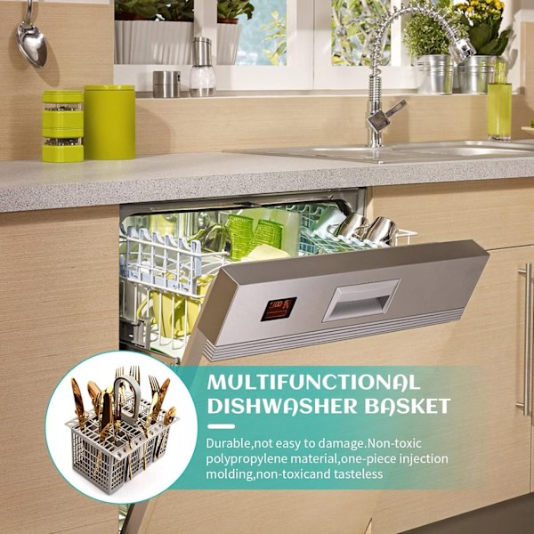 Bestickkorg för diskmaskin, universell bestickkorg för diskmaskin, för Hotpoint 99673-8729, C00257140, C0038660, Indesit, Whirlpool-WELLNGS