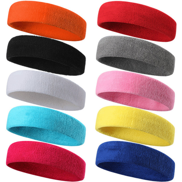 Sweatband Headband Men & Women - 10PCS Sport Headband Mois,ZQKLA