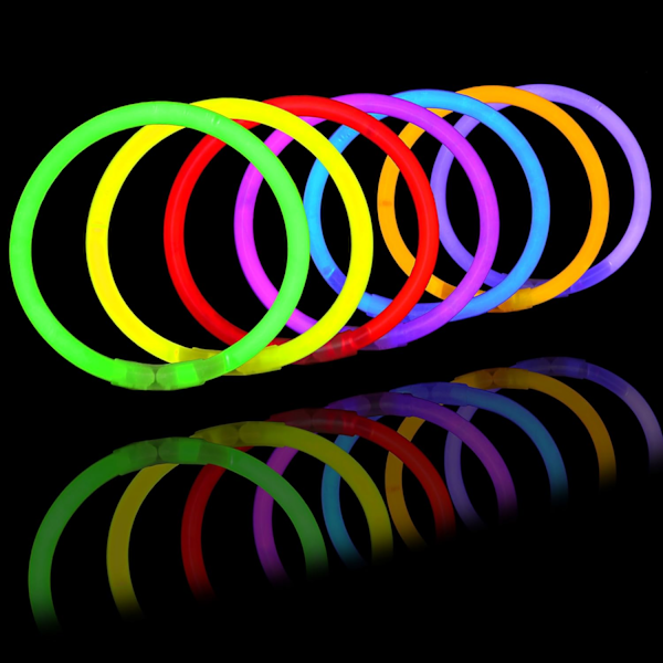 200 st Lysstavar i Bulk 8 tum, Lysstavar Armband Halsband, Lyser i Mörkret, Påsk, Jul, Halloween Festtillbehör Pack