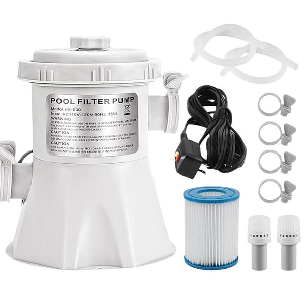 Pool Filter Pump Ovan Jord 300 Gallon Pool Filter Patronpumpar Elektriska Pooler Vattenpump för Pooler Sandrengöringsset Poolpumpar