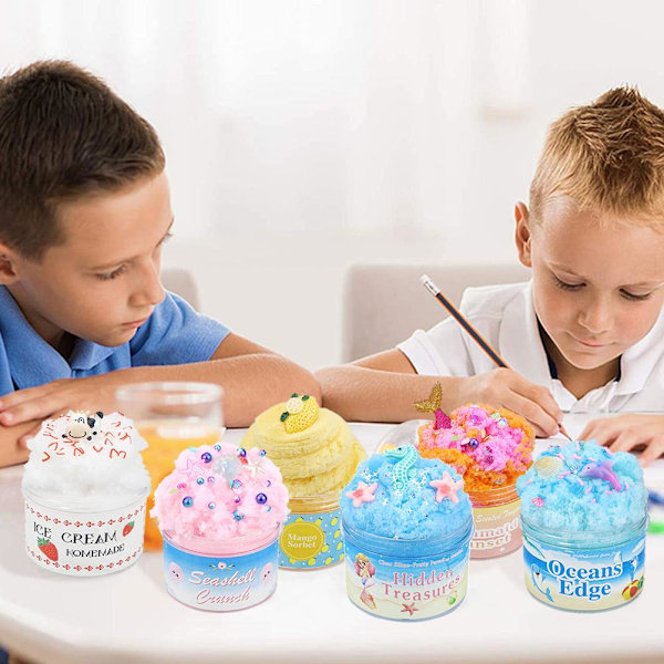 Cloud Mud Fluffy Clay Kit Stress Relief Lelu Tuoksuva Savilelu Lapsille ja Aikuisille Joustava ja Tarttumaton DIY Voileipäsavi [qb] 0.4