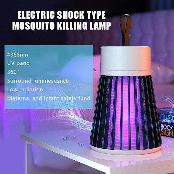Hyttystenkarkotin Sääskiloukut Turvallinen Kotitalous Hyttysvalo Sopii hyttysiin ja lentäviin hyönteisiin harmaa grey rechargeable