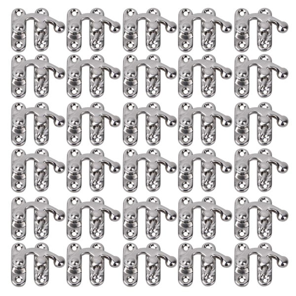 30 stk. Hasp Hook Retro Stil Jern Spænde Hook Hasp til Smykker Gaveæsker 3,2 x 2,8 cm Sølv Højre Spænde Hook Hasp