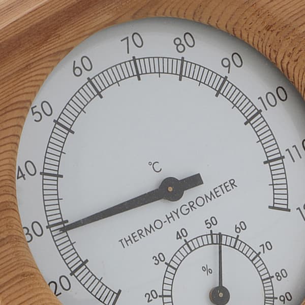 2-i-1 Indendørs Træ Termo-Hygrometer Termometer Hygrometer Dampbad Tilbehør