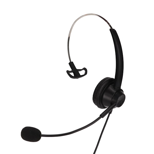 H360 - USB-3 Telefonheadset Svart Volymjustering Mute Ensidig headset med USB-kontakt för Call Center