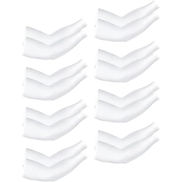 unisex UV-suojaavat käsivarsisuojat, parit, iss[qb] White, Ice Silk
