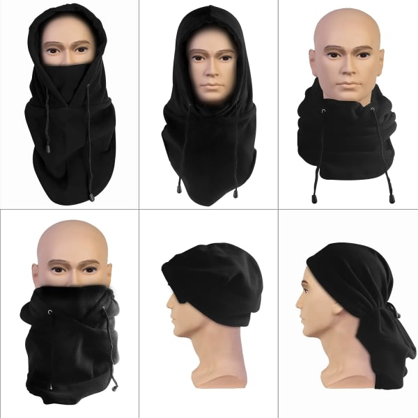 Herr Vinterhatt Kallt väder Ansikte Svart Mask Balaclava Hood Outdo