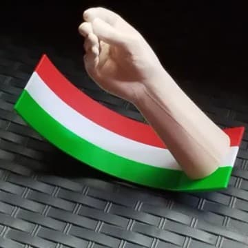 Svingande italiensk handgest White Hand