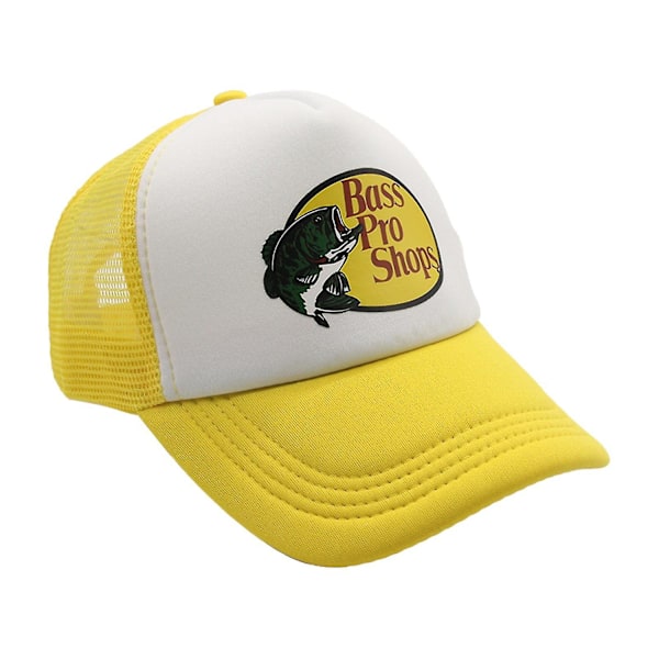 Bass Pro Shop Utendørs Hatt Trucker Mesh Caps - Herre og Dame One Size Fits All Snapback Lukking - Perfekt for Jakt & Fiske - Perfekt Gul Yellow