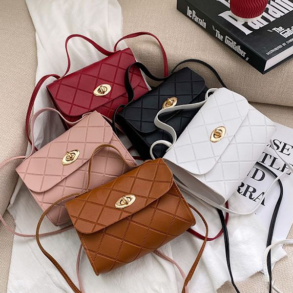 Messenger Bag för kvinnor Axelväska Mode Crossbody Väskor White