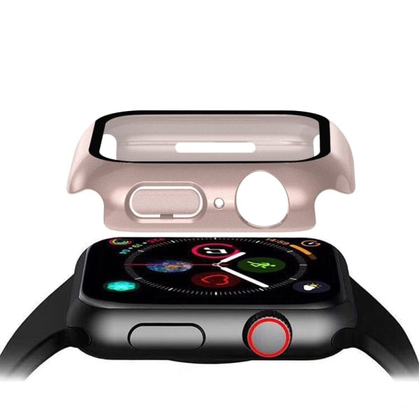 Fuld dækkende hærdet glas etui til Apple Watch 38/40/42/44 mm Rosaguld[qb] 38mm