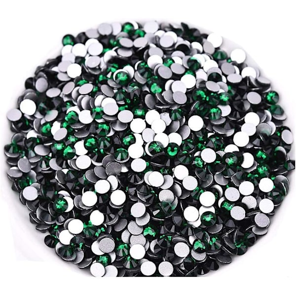576 st limfixerade platta strassglas diamantstenar för nagelkonst hantverksdekorationer kläder skor Drakgrön[qb] Drak Green 576pcs
