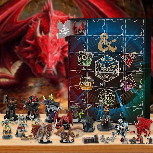 Julkalender för Dungeons & Dragons 2024 - 24 Dagar Julklappsräknare Blind Box Julklapp Överraskning