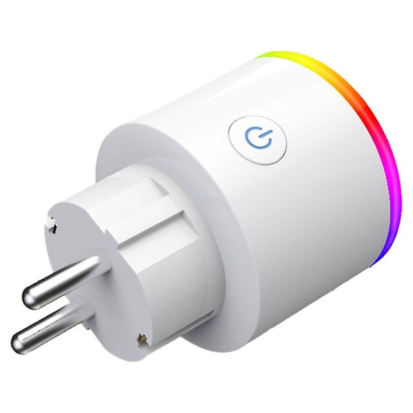 WiFi Smart Plug Outlet RGB Trådløs Strømstik Smart Life/ App Fjernbetjening Fungerer til Alexa Hjem EU-stik