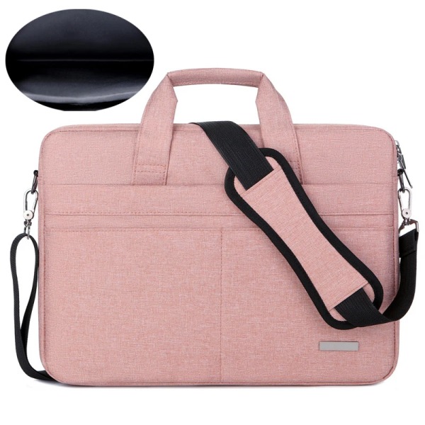 Laptopväska axelväska Notebookväska portföljer för 13,3 14 15,6 17,3 tum Macbook Air Pro HP Huawei Asus Dell Model1-rosa Model1 pink 14 inches